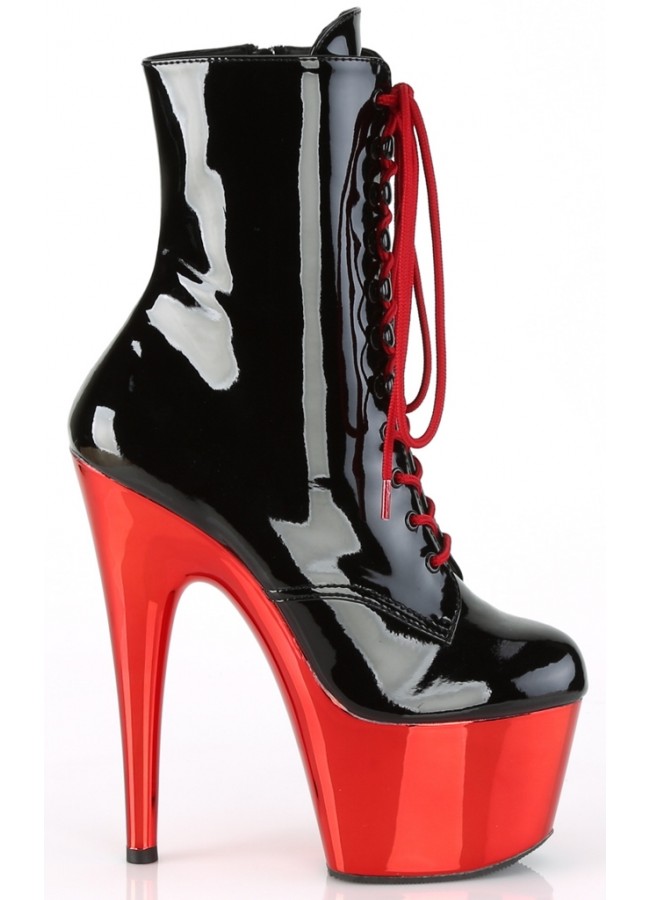 red platform heels boots
