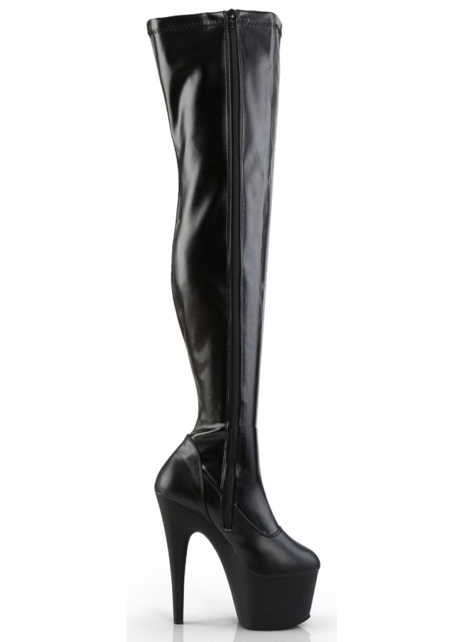 black thigh high boots platform