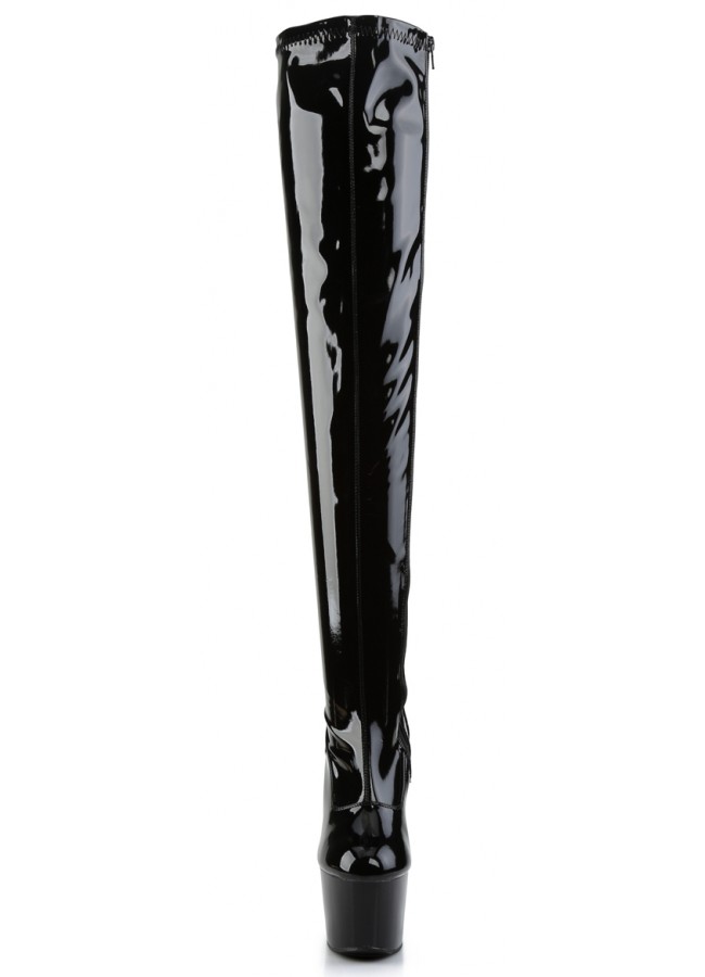 patent thigh high boot