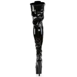 Adore Black Lace Up Thigh High Platform Boots