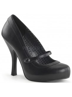 Cutie Pie Black Mary Jane Pin Up Pumps