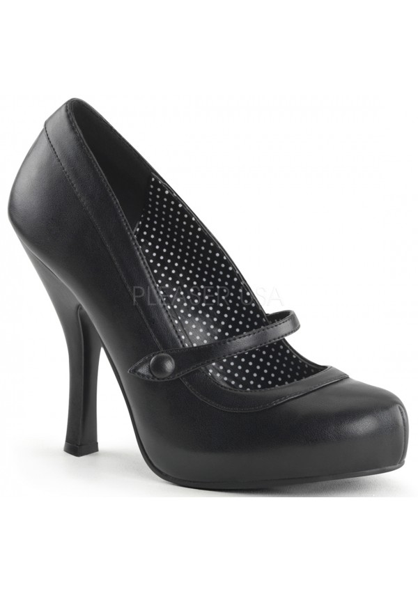 Cutie Pie Black Mary Jane Pin Up Pumps