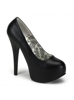 Teeze Black High Heel Platform Pump