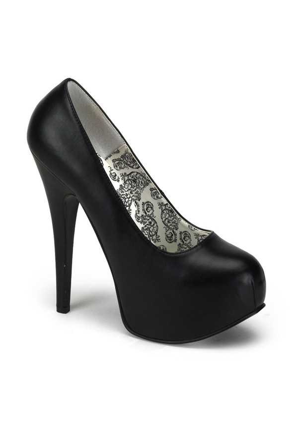 Teeze Black High Heel Platform Pump