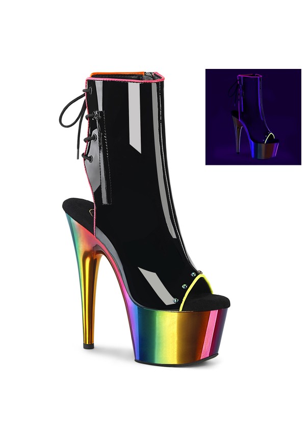 Rainbow Platform High Heel Ankle Boots