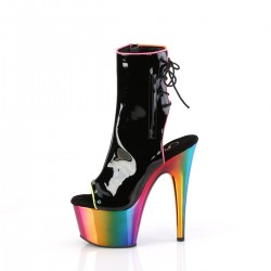 Rainbow Platform High Heel Ankle Boots