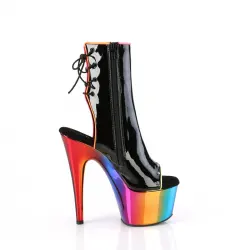 Rainbow Platform High Heel Ankle Boots