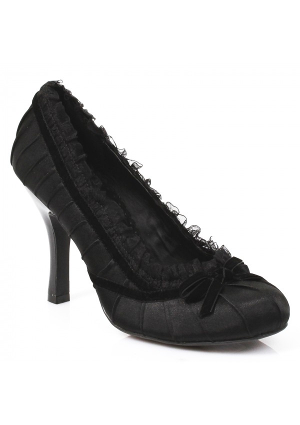 Satin Doll Black High Heel Pump