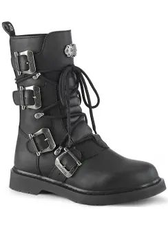 Bolt Mens Strapped Combat Mid-Calf Boots