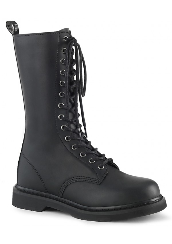 Bolt Mens Combat Mid-Calf 14-Eyelet Boots