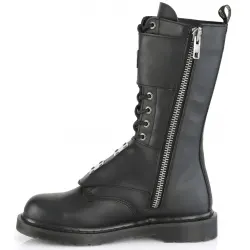 Bolt Mens Combat 14-Eyelet Boots with Metal Plates