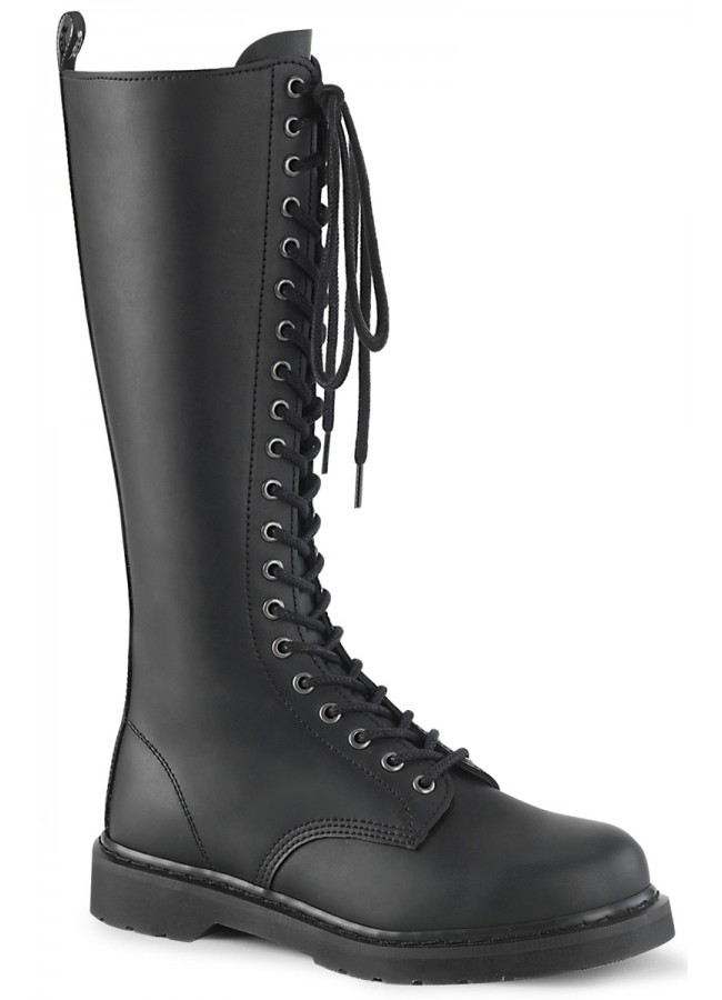 knee high platform combat boots