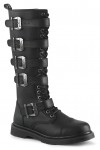 Bolt Mens Knee High Combat Bootswith Buckled Straps