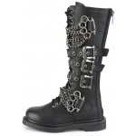 Chained Bolt Mens Combat Knee High Biker Boots