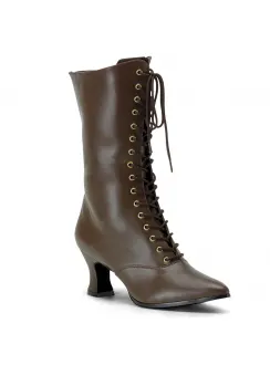 Brown Victorian Ankle Boots