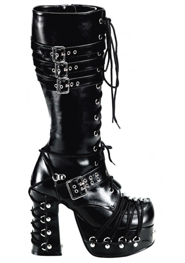 All Tied Up Charade Gothic Knee Boots