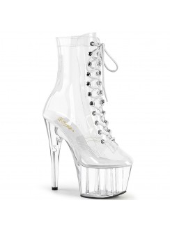 Adore Clear Patent Platform Granny Ankle Boots