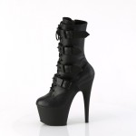 Adore Cone Studded Black Lace Up-Ankle Boots