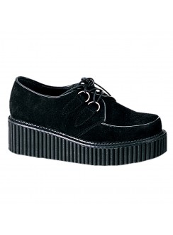 Black Suede Womens Creeper