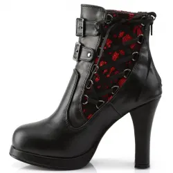 Corset Laced Crypto Gothic Ankle Boots