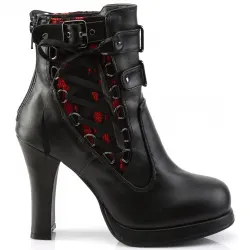 Corset Laced Crypto Gothic Ankle Boots