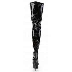 Delight Black Patent Crotch High Boots