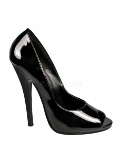 Classic Black Peep Toe High Heel Pump