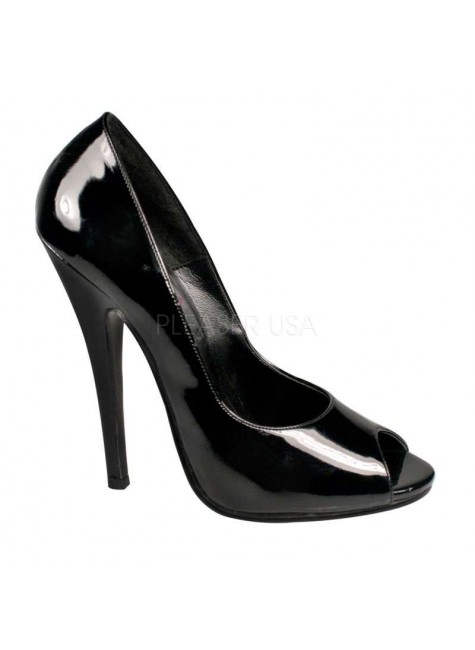 Classic Black Peep Toe High Heel Pump