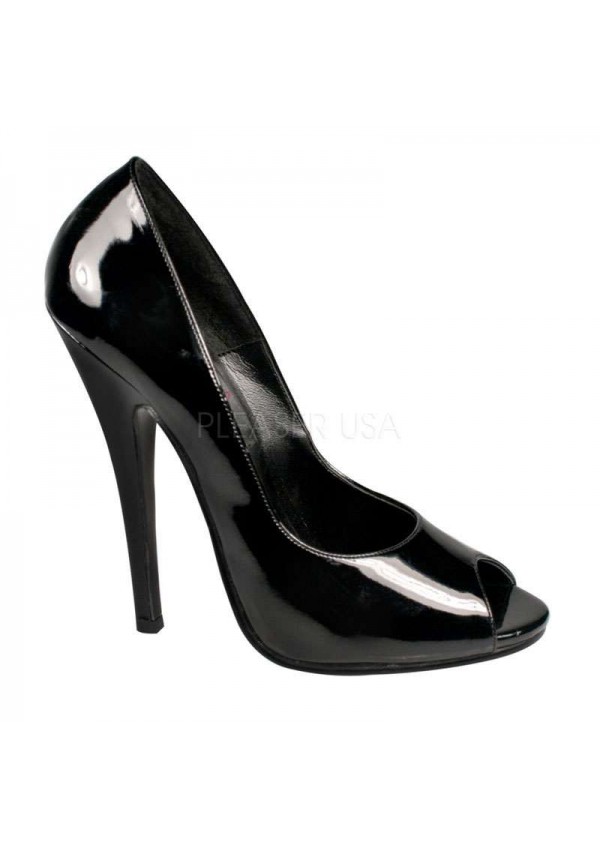 Classic Black Peep Toe High Heel Pump