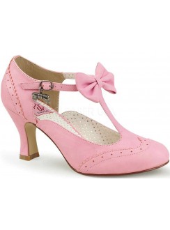 Flapper Pink T-Strap Pump