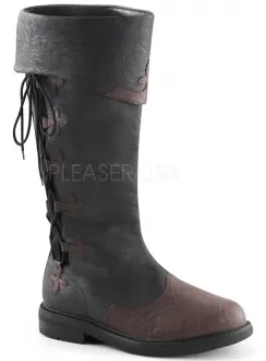 Distressed Black Rennaissance Costume Boots