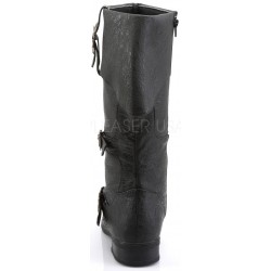 Caribbean Distressed Black Pirate Boots