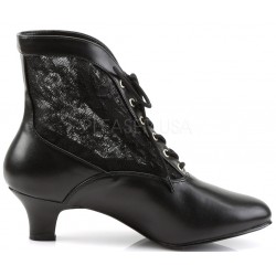 Victorian Dame Black Ankle Boots