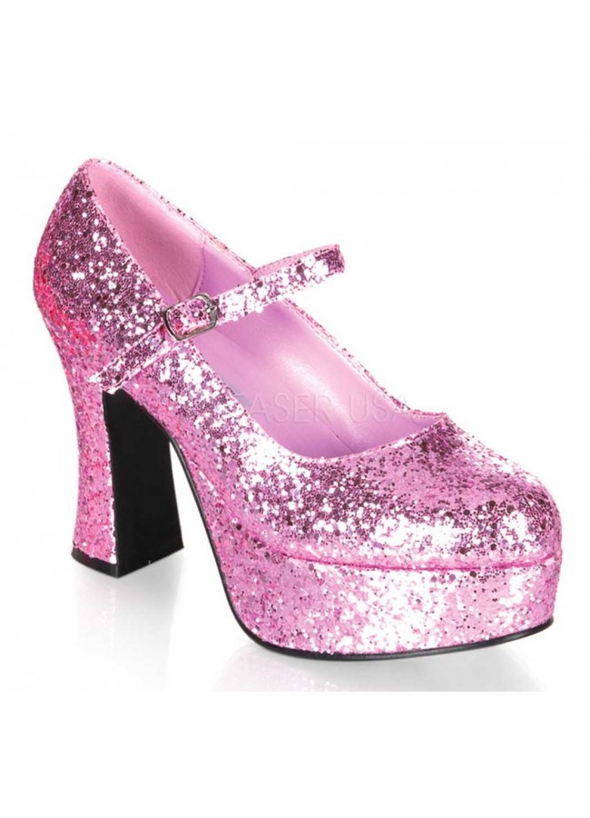 glitter mary jane shoes