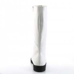 Captain Mid Calf Plain White Stormtrooper Boots