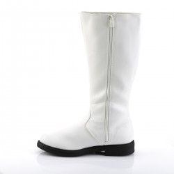 Captain Mid Calf Plain White Stormtrooper Boots