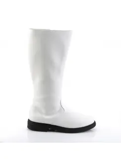 Captain Mid Calf Plain White Stormtrooper Boots