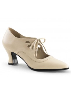 Victorian Cream Cut Out Womens Pump