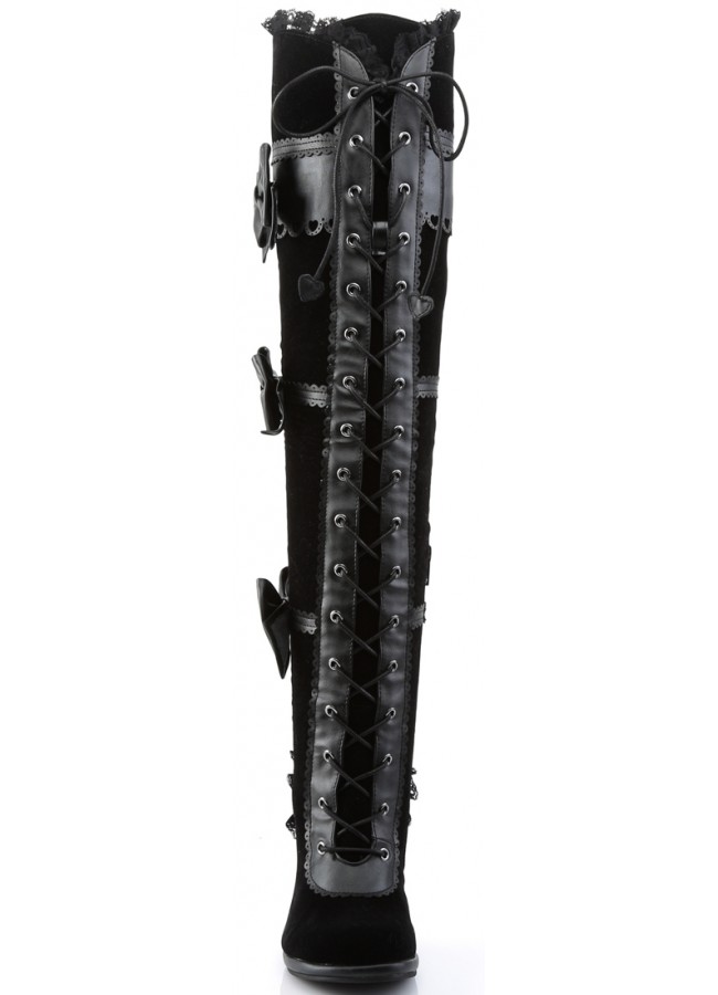 over the knee gothic boots