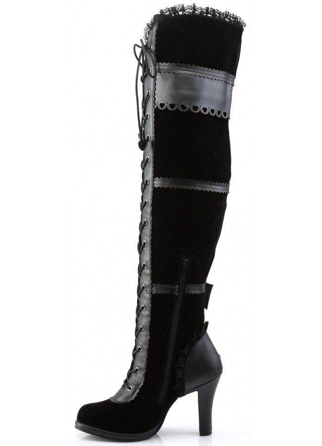 over the knee gothic boots