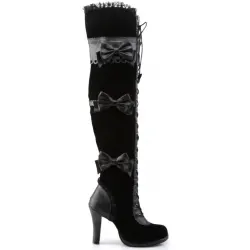 Glam Victorian Lace Gothic Over the Knee Boots