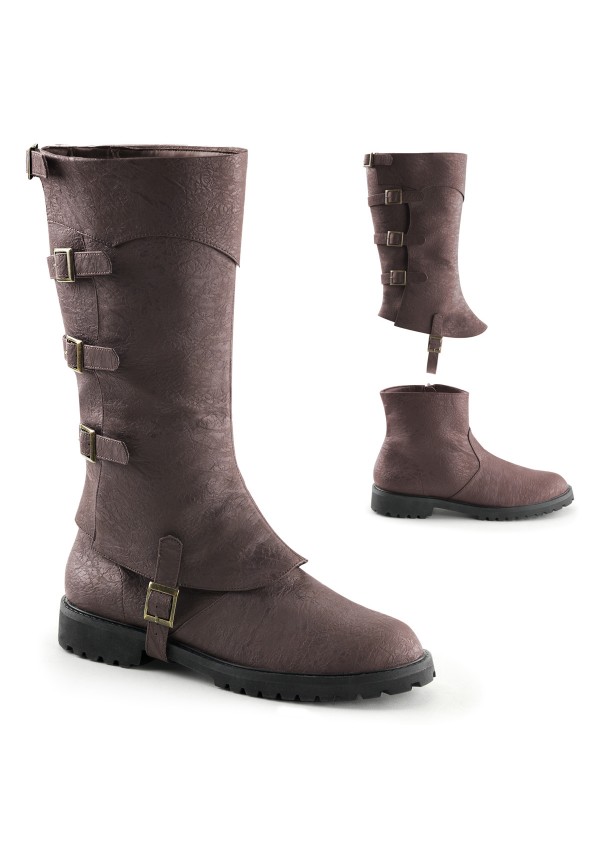 Gotham Detachable Shaft Brown Mens Boots