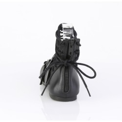 Gothic Flat Shoes for Women with Spiderweb Buckles