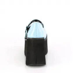 Kera Blue Platform Mary Jane Double Strap Pump