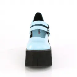 Kera Blue Platform Mary Jane Double Strap Pump