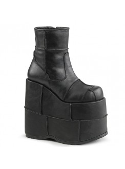 Stack Mens Platform Patched Ankle Boots