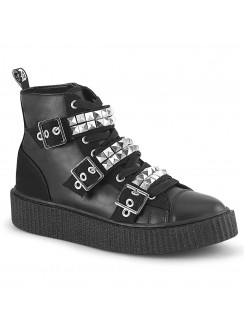 Studded Creeper Sneakers with Pyramid Studs