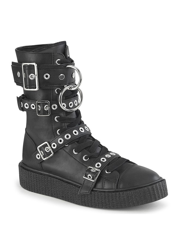  Stylish Mid-Calf Creeper Sneaker Boots - Men's Platform Sole