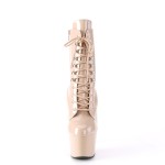 Adore Nude Patent Platform Granny Ankle Boots