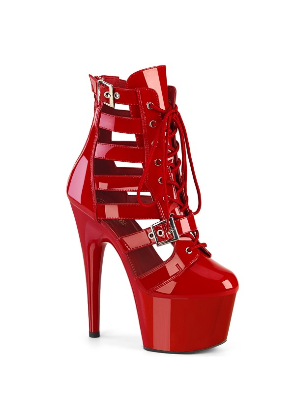 Adore Red Cage Strap Platform Bootie